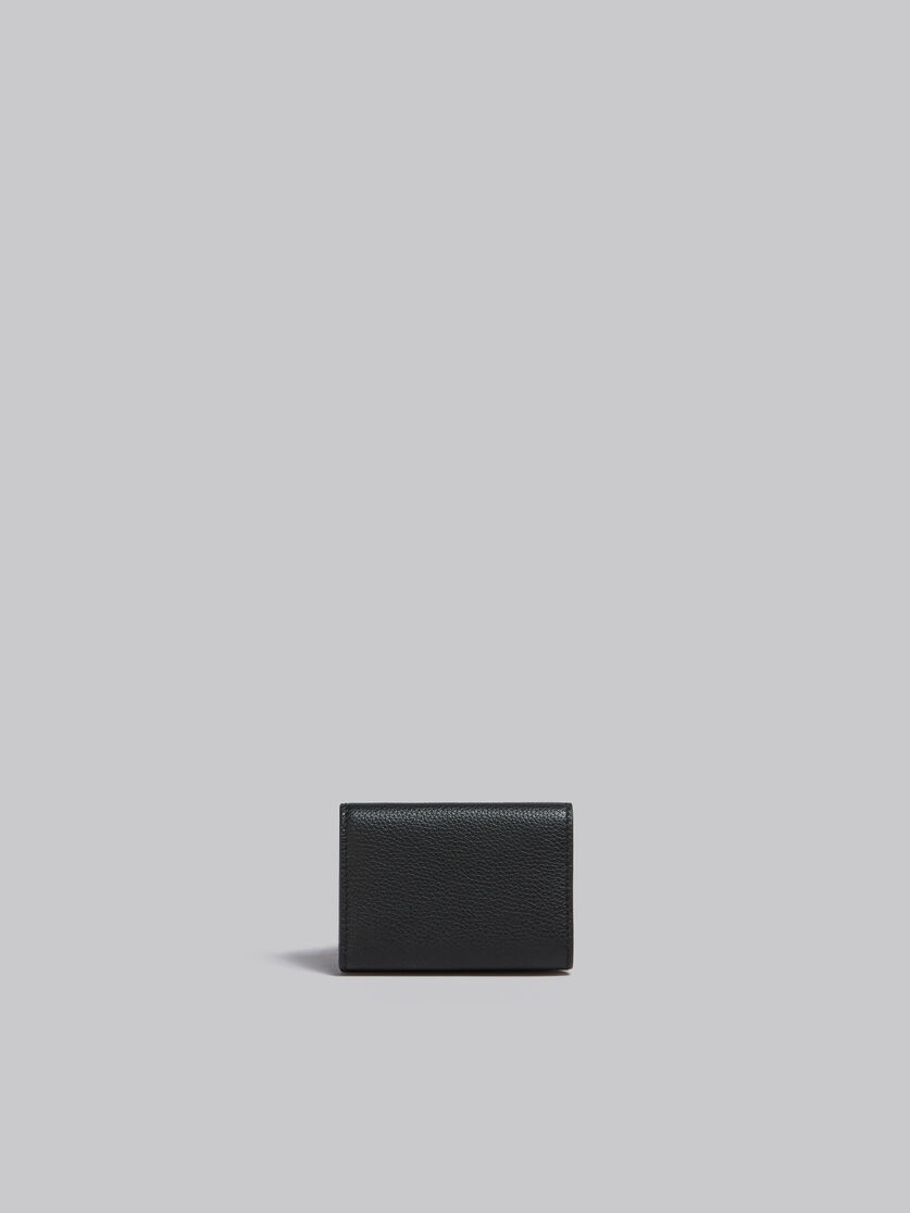 ブラック レザー製 三つ折りウォレット、マルニメンディング装飾 - 財布 - Image 3