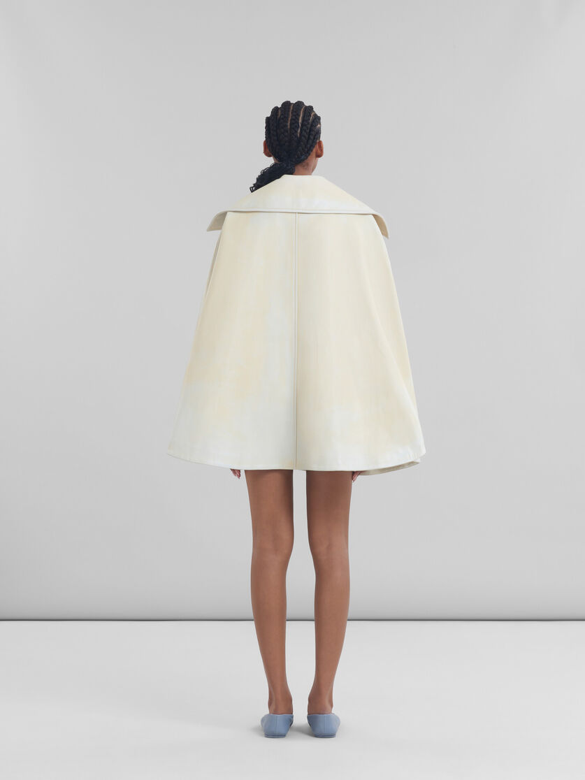 Light yellow leather cape - Coats - Image 3