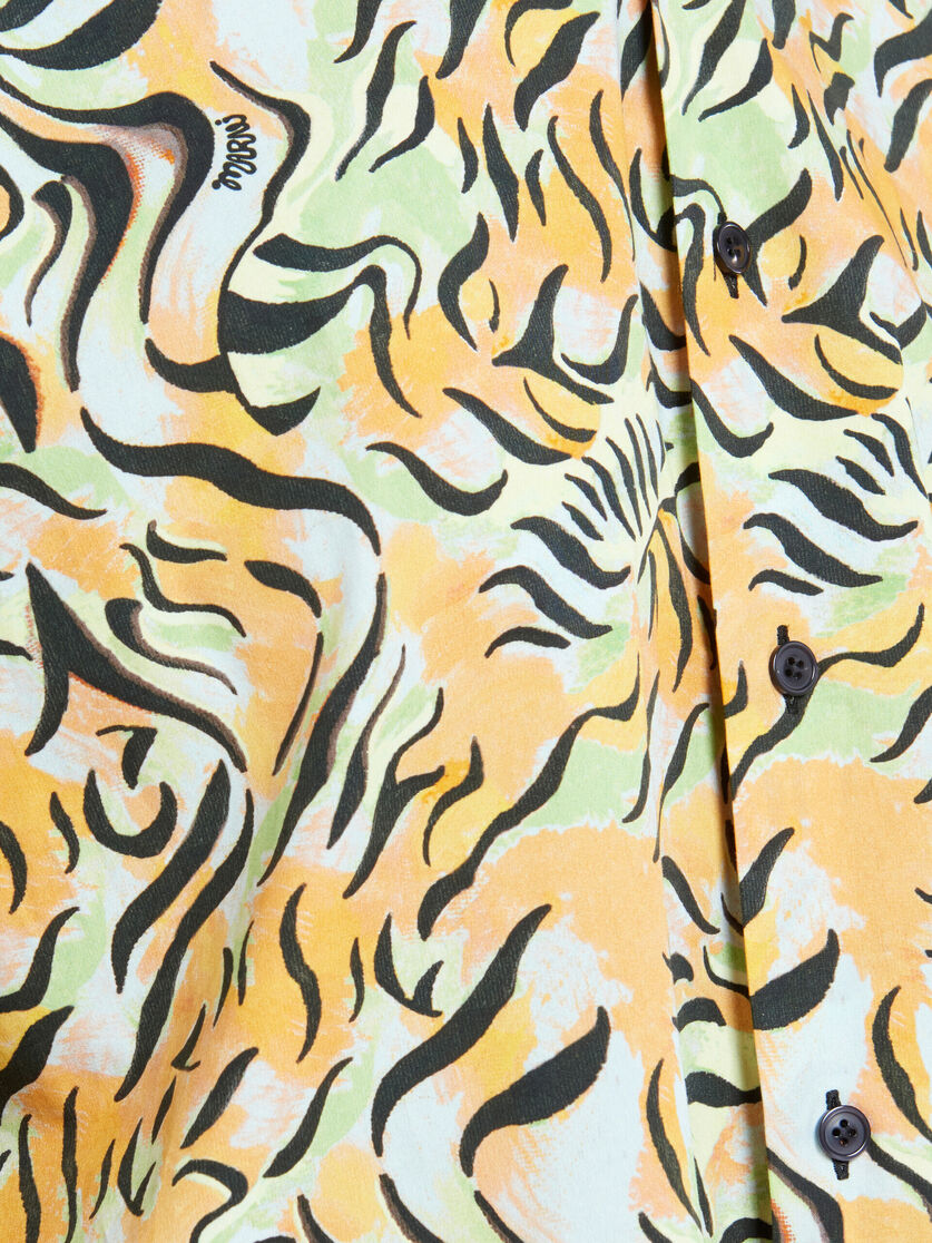 Hemd aus Bio-Baumwolle mit Print in Orange und Grün - Hemden - Image 5