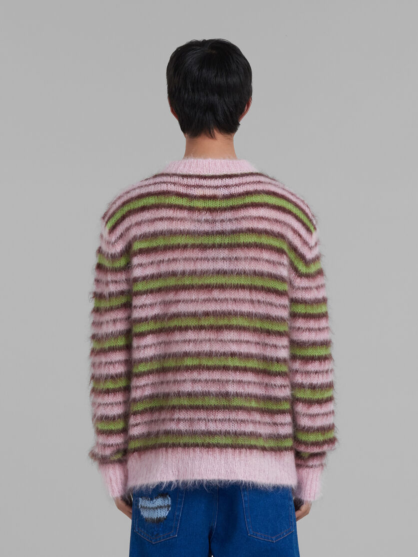 Maglia in mohair a righe rosa - Pullover - Image 3