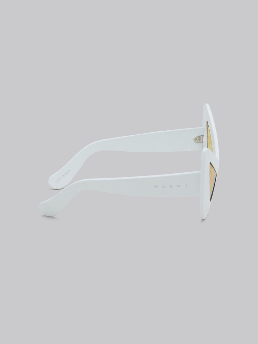 Char Dham white leather sunglasses - Optical - Image 4