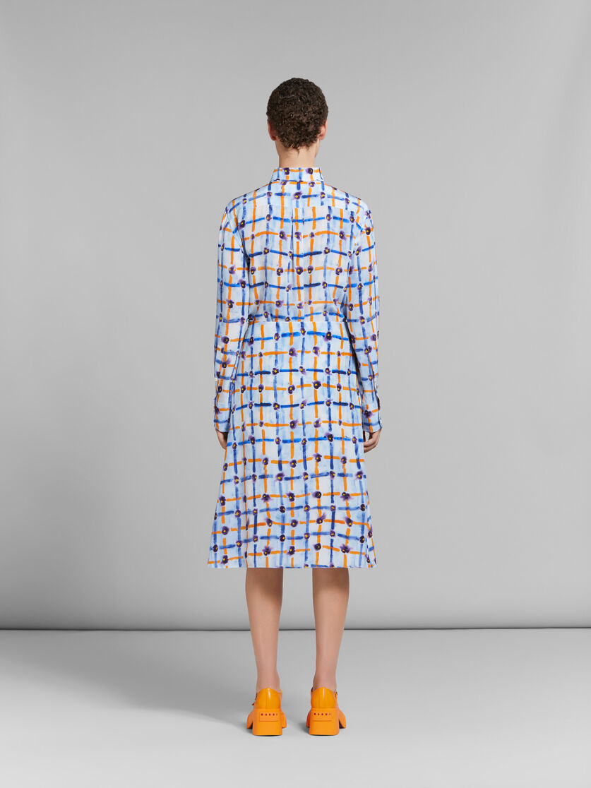 Falda midi azul claro de crepé de China con estampado Saraband - Faldas - Image 3