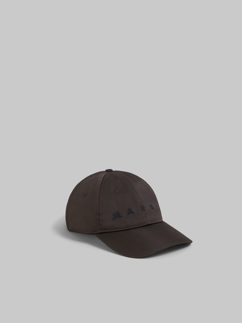 Gorra de béisbol marrón de sarga con logotipo - Sombrero - Image 1