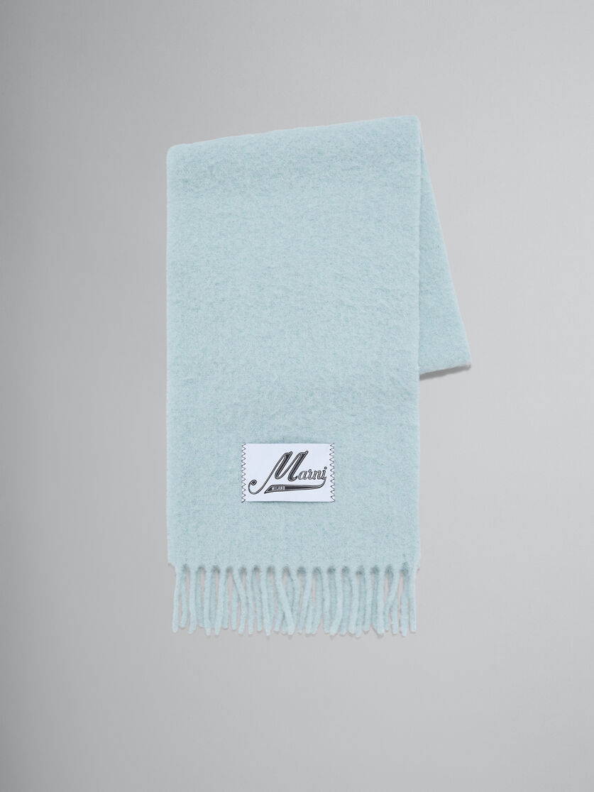 Light blue alpaca scarf - Scarves - Image 1