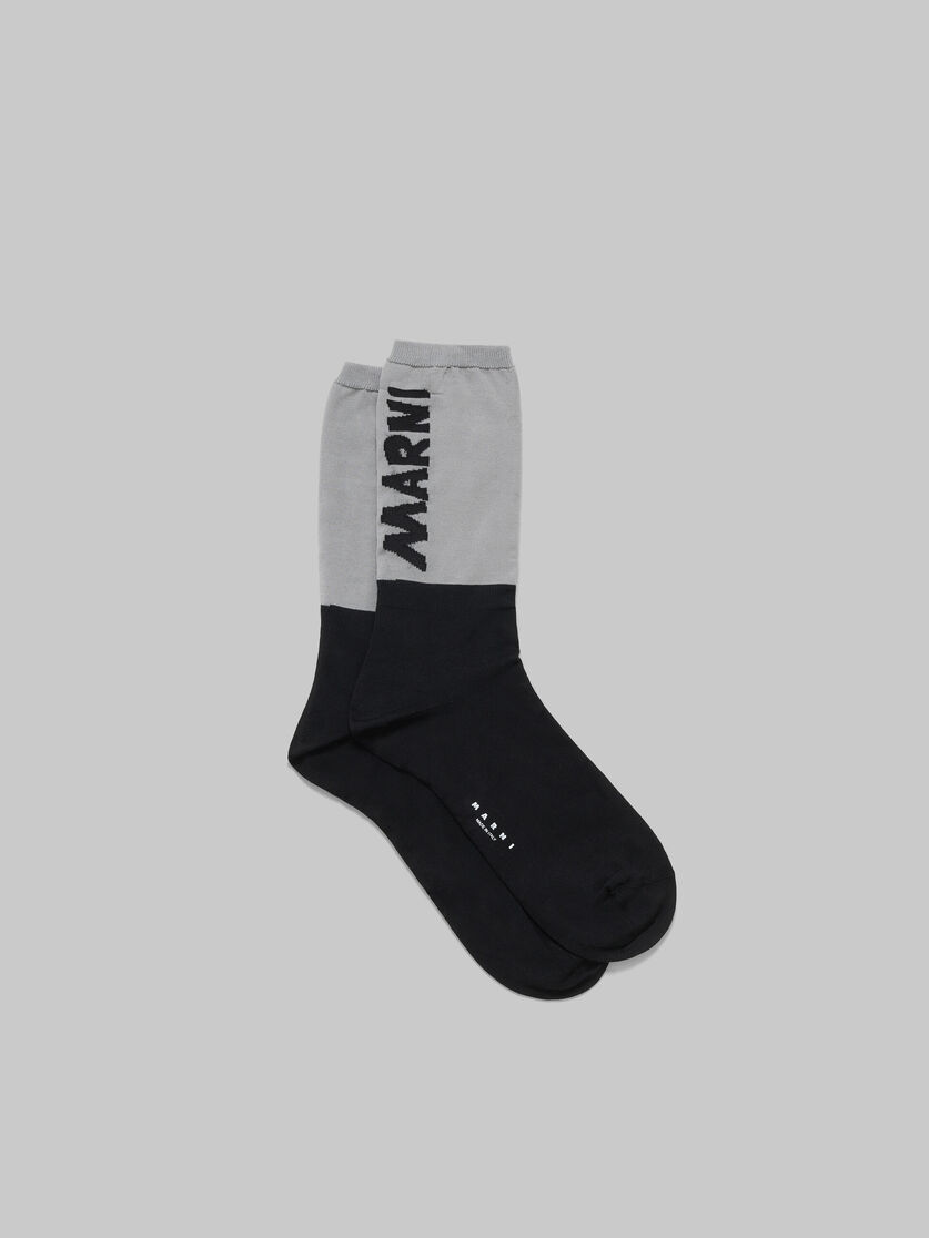 Brown and blue socks with Marni logo - Socks - Image 1