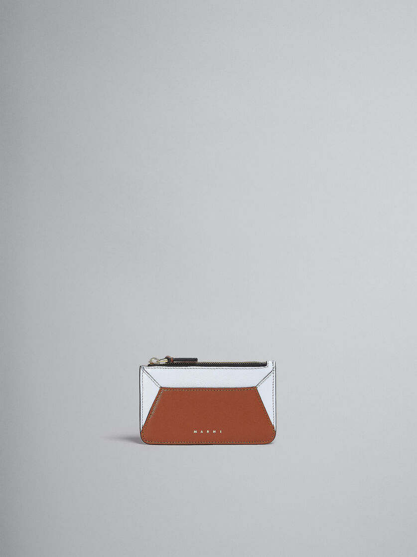 ホワイト、ブラウン レザー製カードケース - 財布 - Image 1