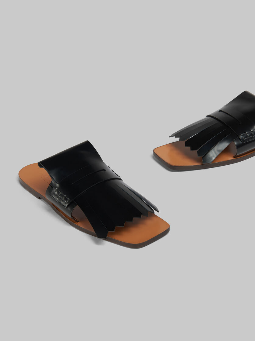 Black leather Bambi sandal - Sandals - Image 5
