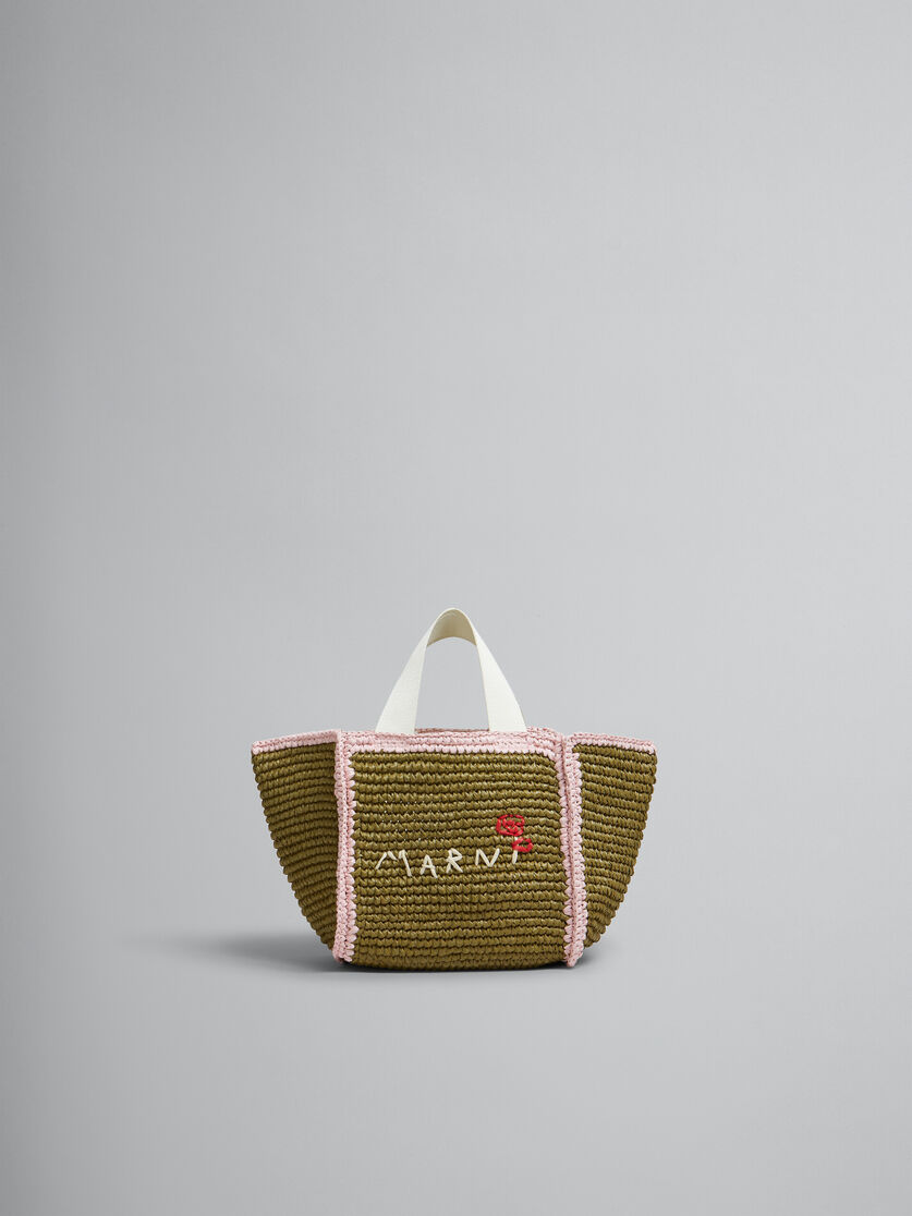 Sillo shopping bag piccola in maglia macramé effetto rafia naturale - Borse shopping - Image 1