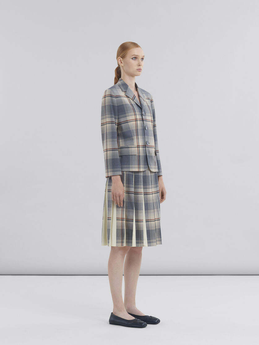 Grey checked wool jacket with Marni mending - Jackets - Image 6