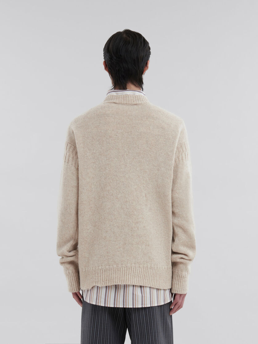 Grey Shetland wool jumper with Marni mending patches - Pullovers - Image 3