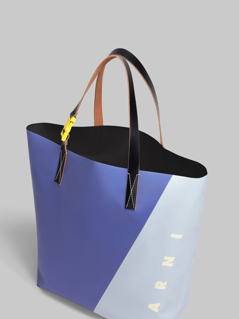 Tribeca Shopping Bag bianca e nera con etichetta Marni - Borse shopping - Image 4