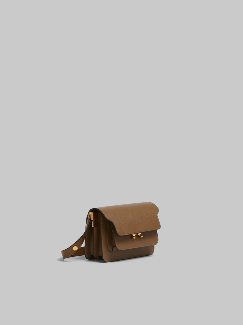 Brown saffiano leather mini Trunk bag - Shoulder Bag - Image 6