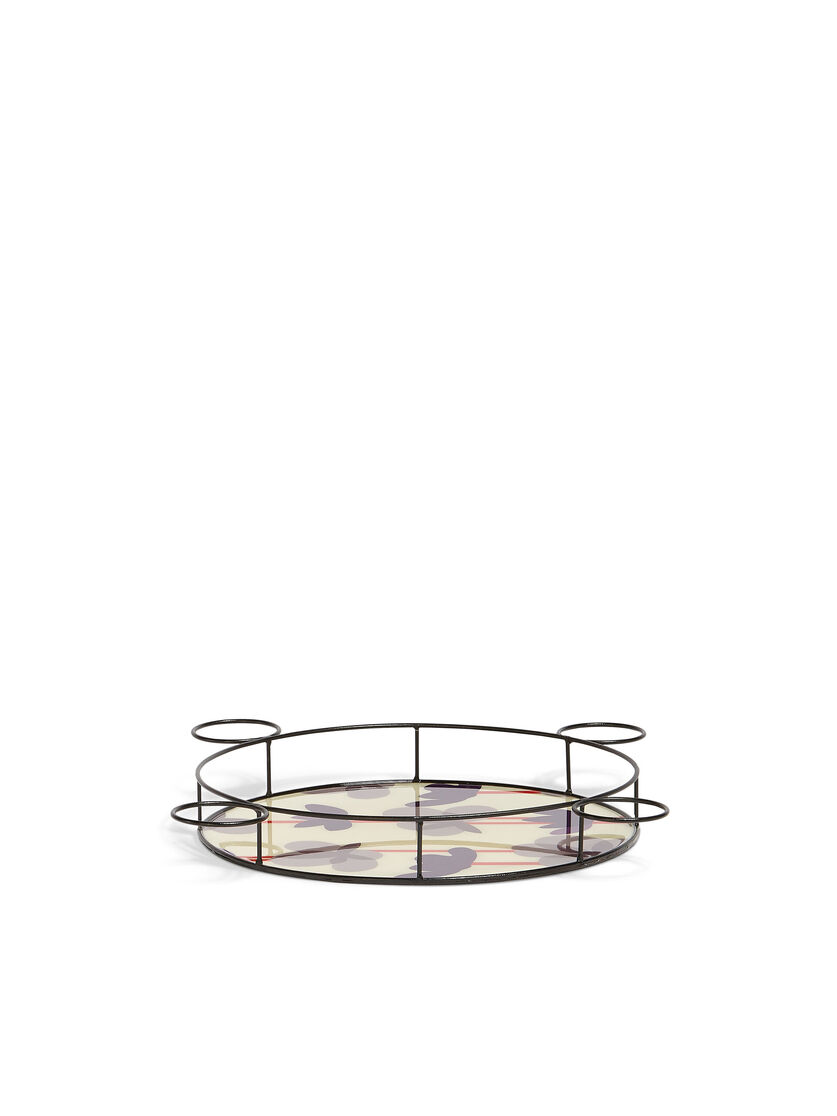 MARNI MARKET round tray in iron and flower resin - Accessories - Image 2