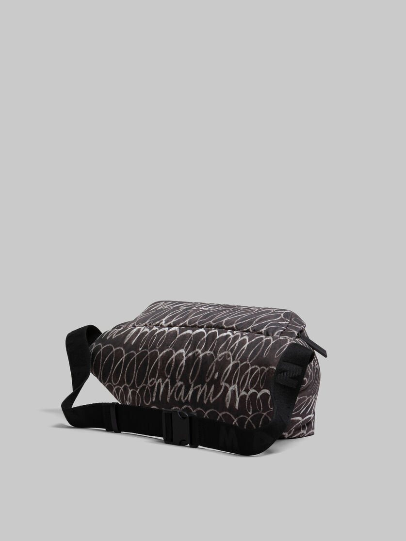 Black Puff belt bag with Marni Scribble print - Belt Bags - Image 3