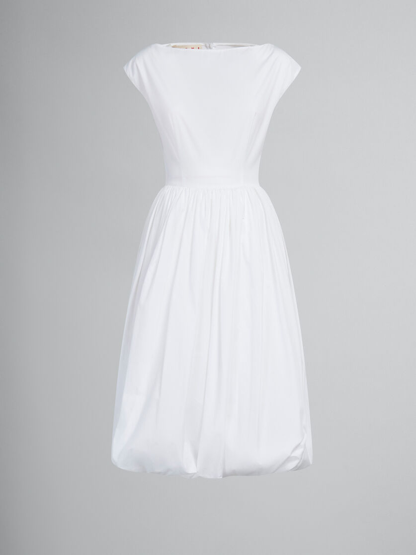 White organic poplin balloon dress - Dresses - Image 1