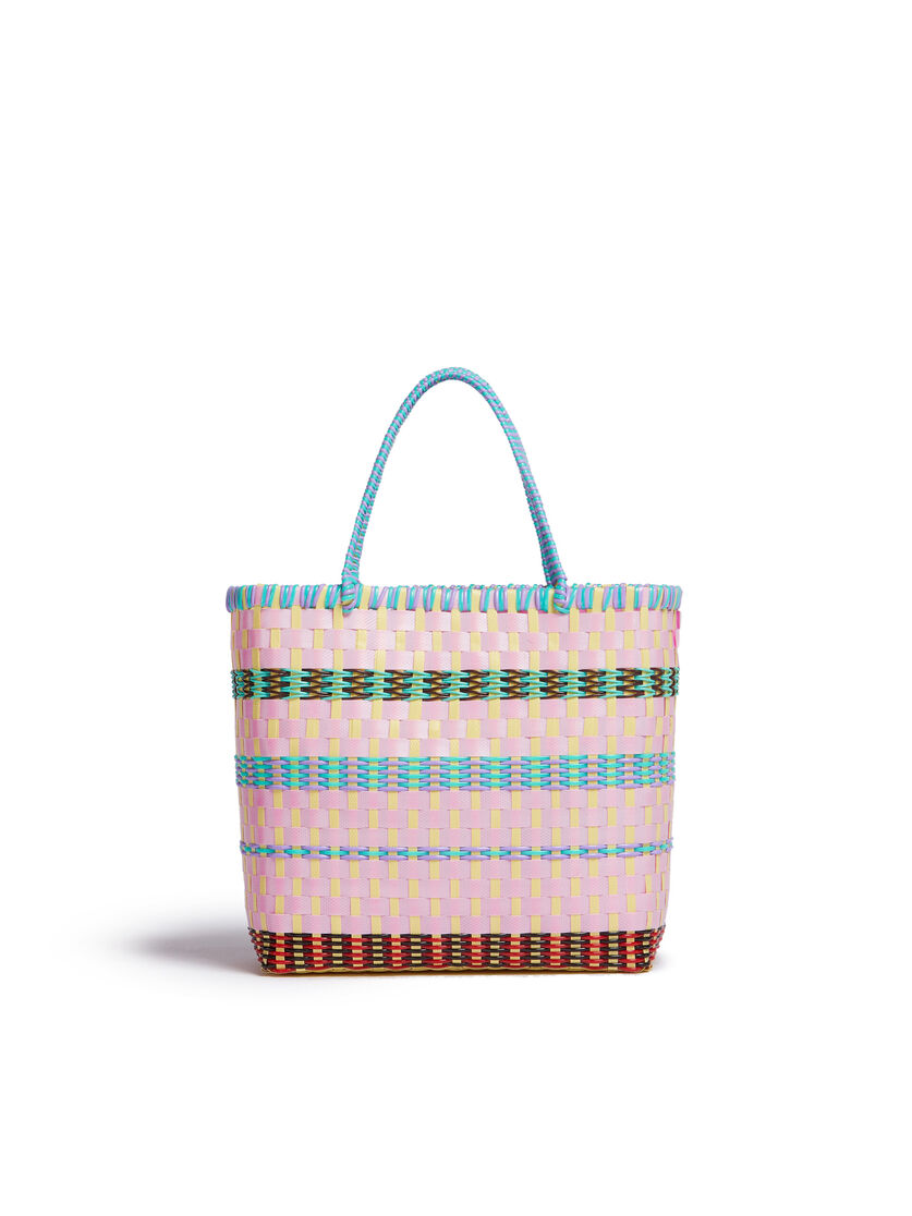 Light pink MARNI MARKET RETRO BASKET bag - Shopping Bags - Image 3