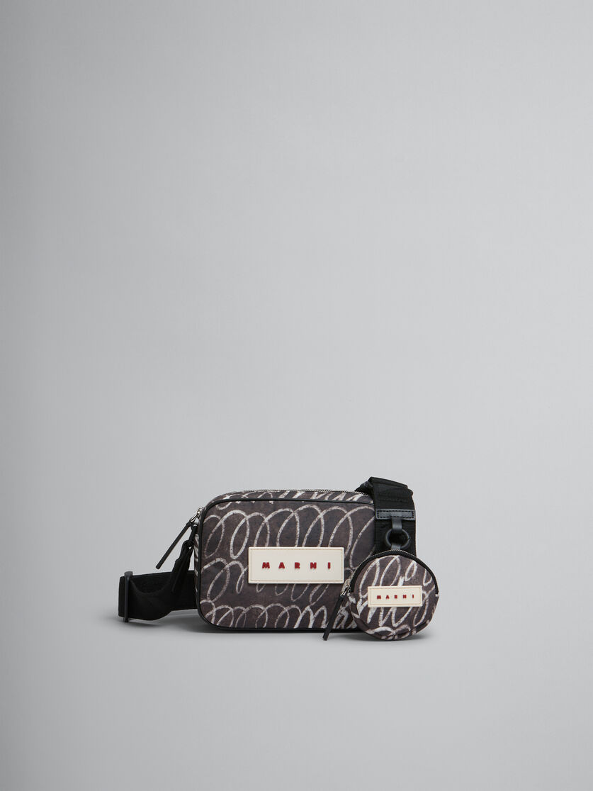 Black Puff camera bag with Marni Scribble print - Shoulder Bags - Image 1