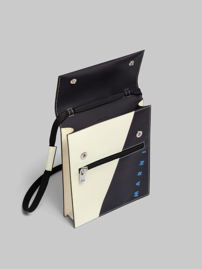 White and black Tribeca pouch with shoelace strap - Shoulder Bags - Image 4