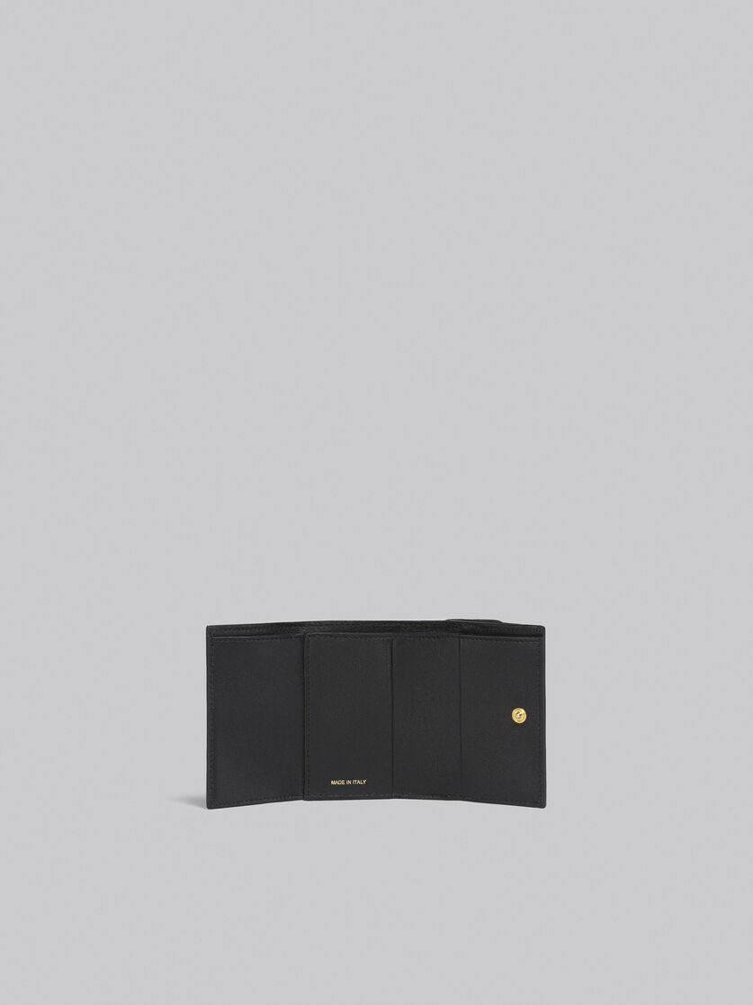 Portefeuille à trois volets en cuir saffiano noir - Portefeuilles - Image 2