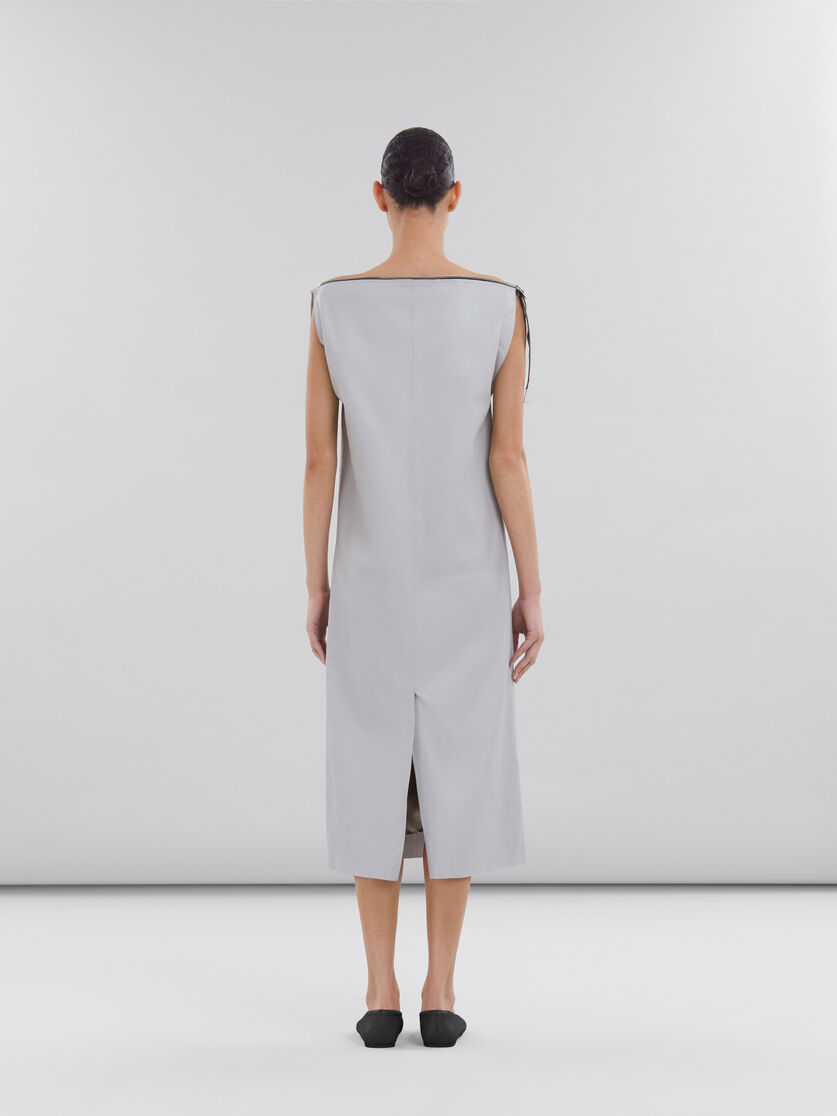 Grey sleeveless nappa dress - Dresses - Image 3