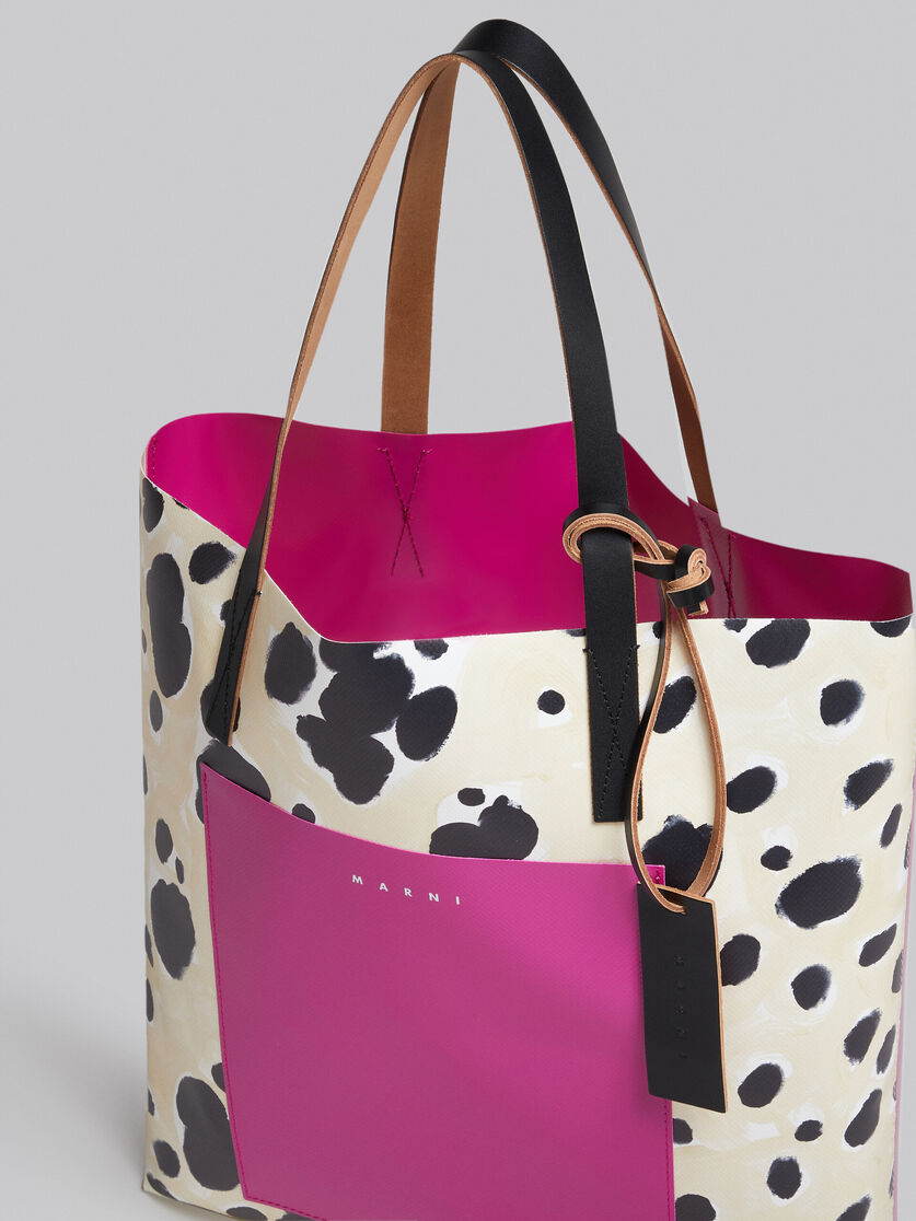Large white Pop Dots print shopping bag - Shopping Bags - Image 4