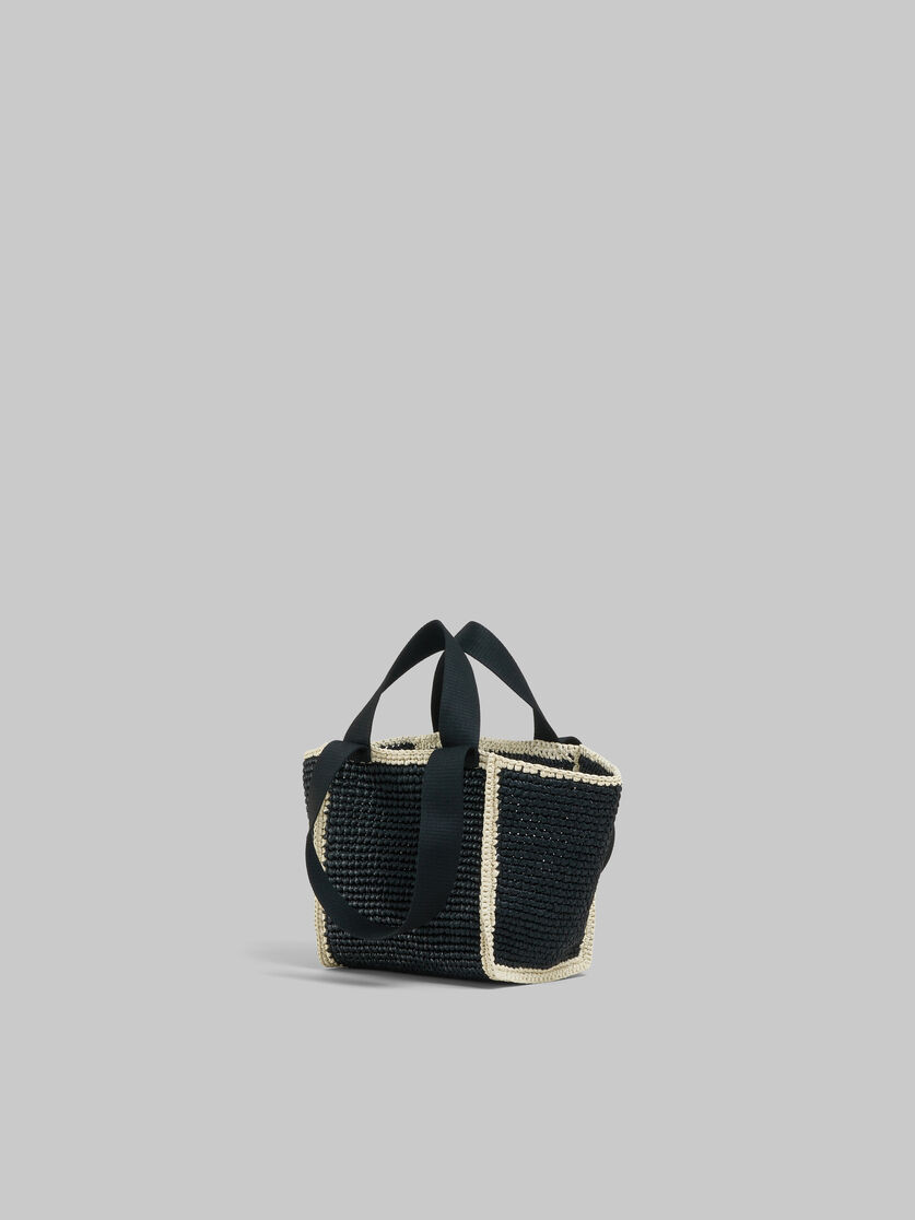 Sillo shopping bag piccola in maglia macramé effetto rafia naturale - Borse shopping - Image 3