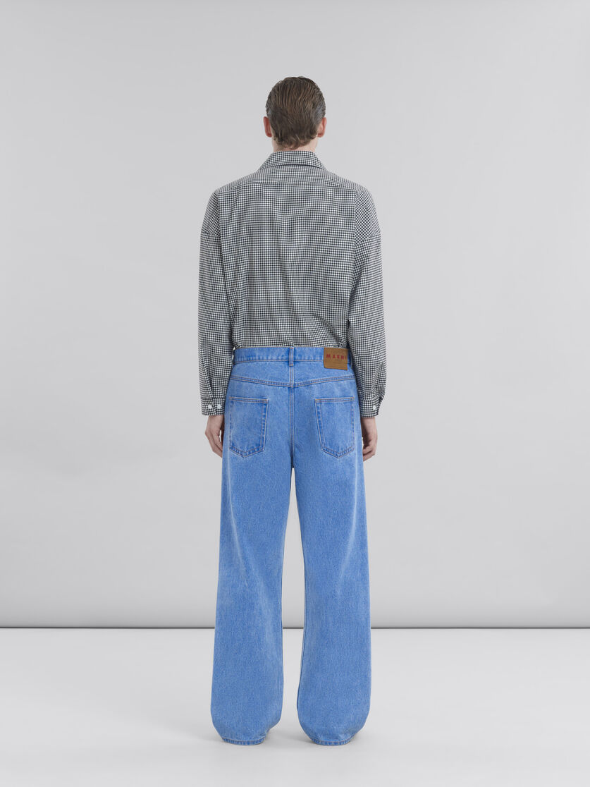 Blue organic denim wide-leg jeans - Pants - Image 3