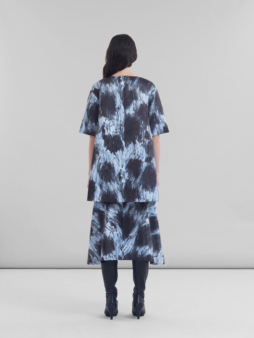 Grey duchesse dress with Crayon Leopard print - Dresses - Image 3