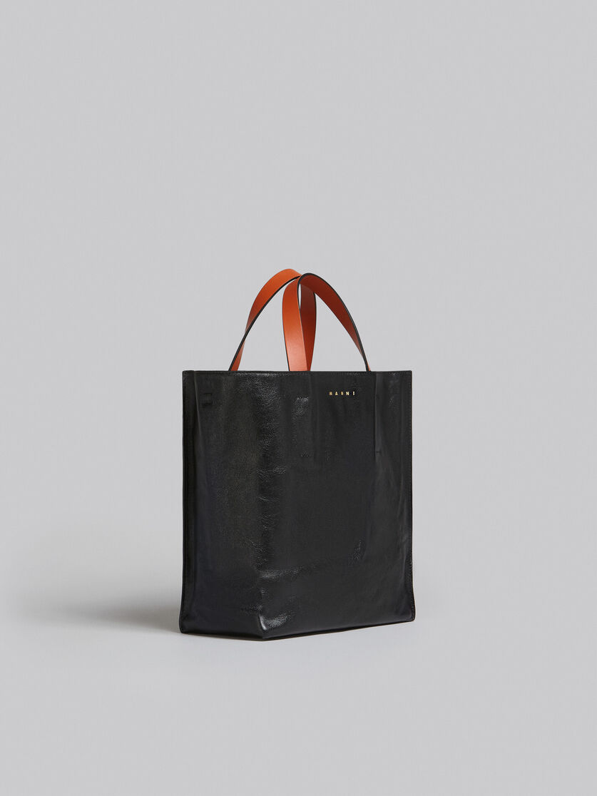 ブラウンとぺールブルーブラック タンブルレザー製MUSEO SOFTバッグ - ショッピングバッグ - Image 6