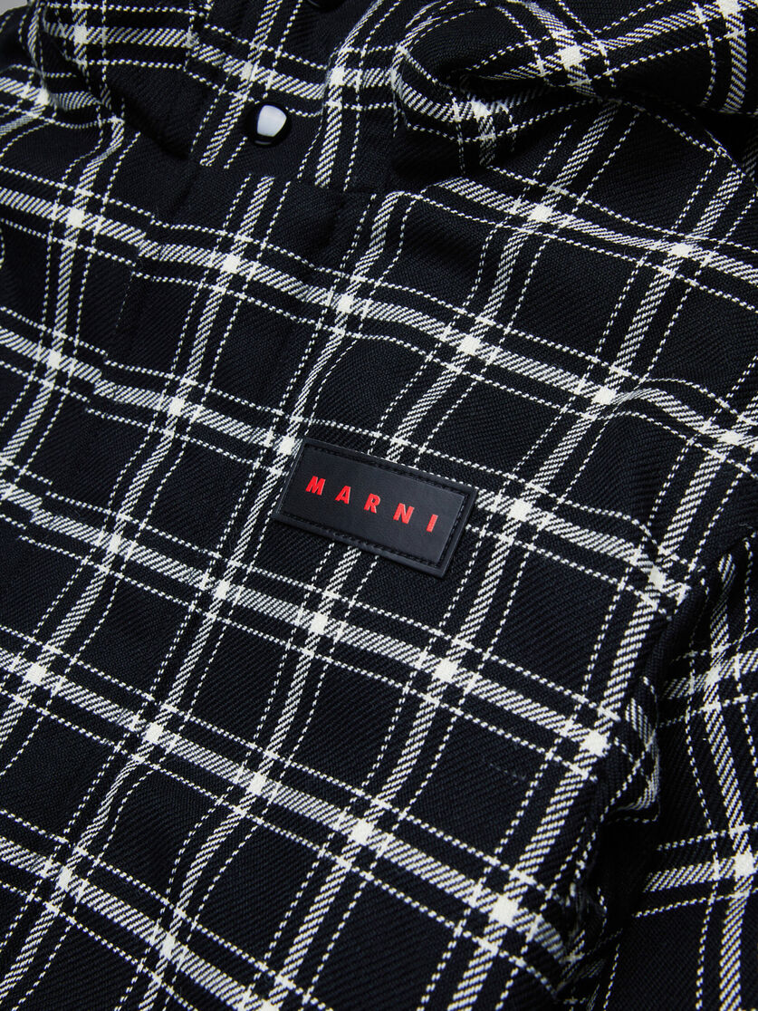 Checked flannel parka jacket - Jackets - Image 4