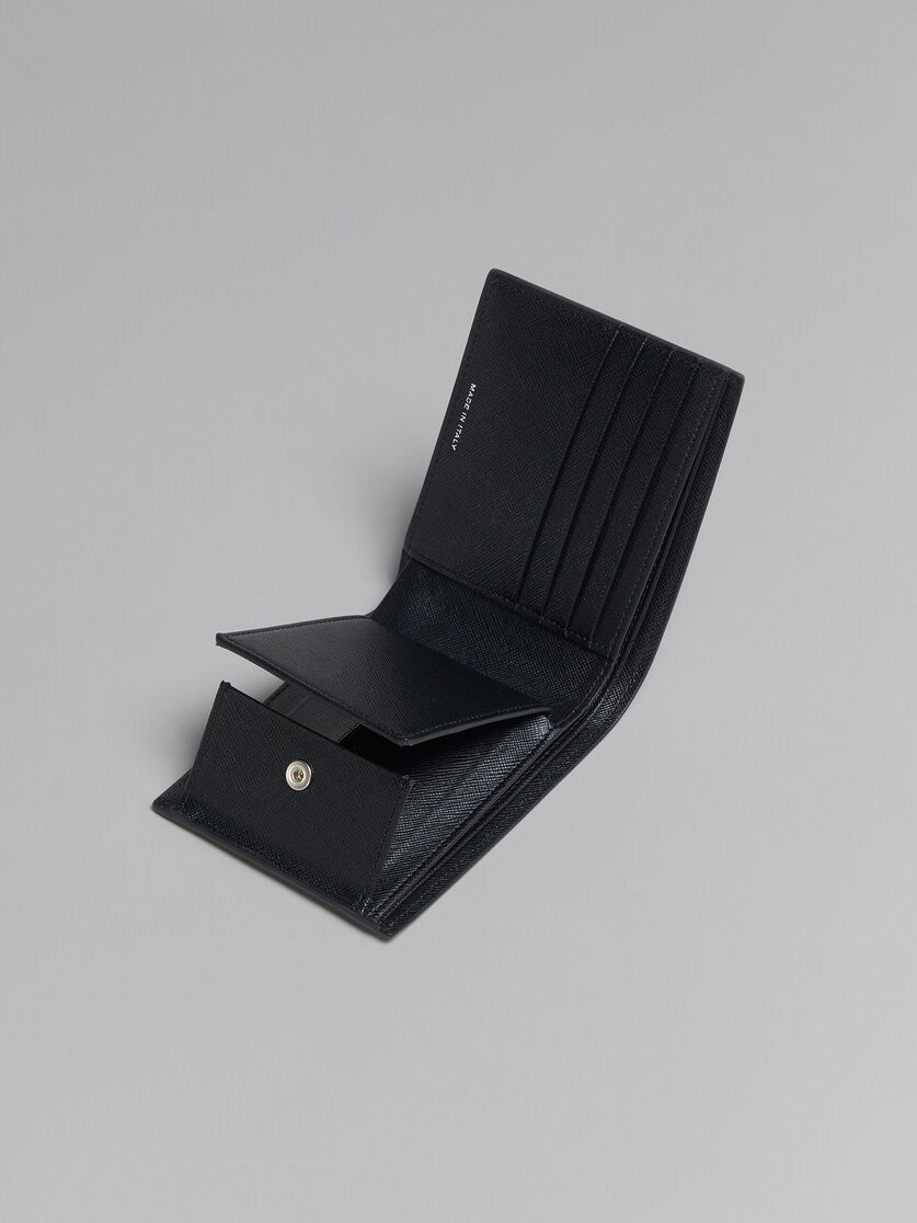 ブルーとブラック サフィアーノレザー製 二つ折りウォレット - 財布 - Image 5