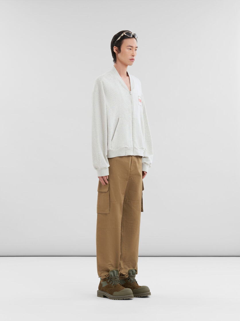 Green organic gabardine cargo pants - Pants - Image 5