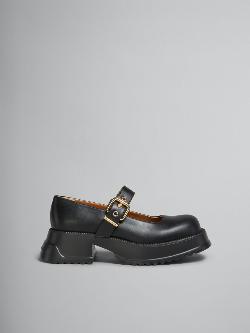 Chaussures Mary Jane en cuir noir avec semelle à plateforme - Sneakers - Image 1