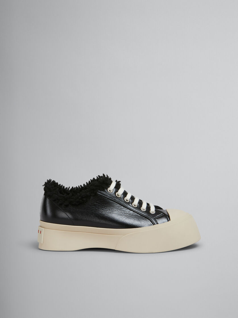 Sneakers Pablo noires en cuir et shearling - Sneakers - Image 1