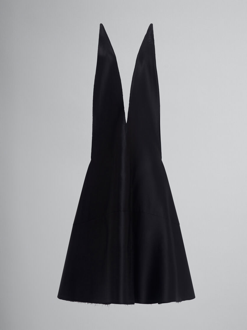 Black duchesse V-neck dress - Dresses - Image 1