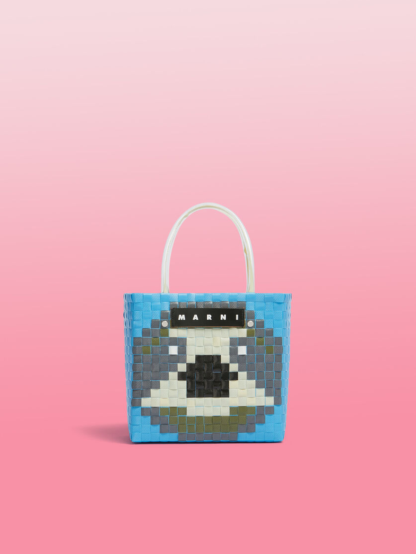 Light blue MARNI MARKET ANIMAL BASKET bag - Shopping Bags - Image 1