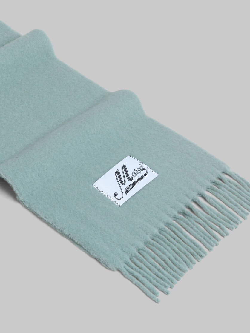 Light blue alpaca scarf - Scarves - Image 3