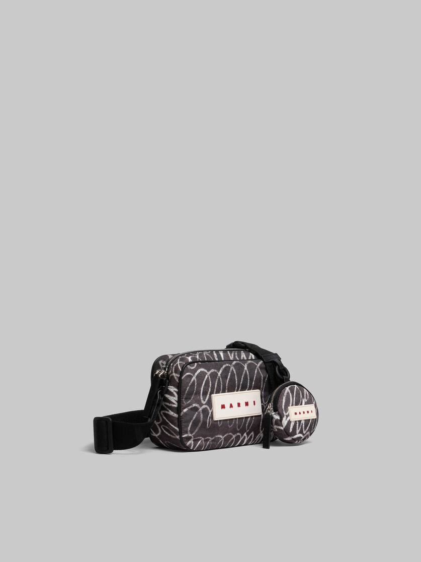 Schwarze Kameratasche Puff mit Marni Scribble-Print - Schultertaschen - Image 6