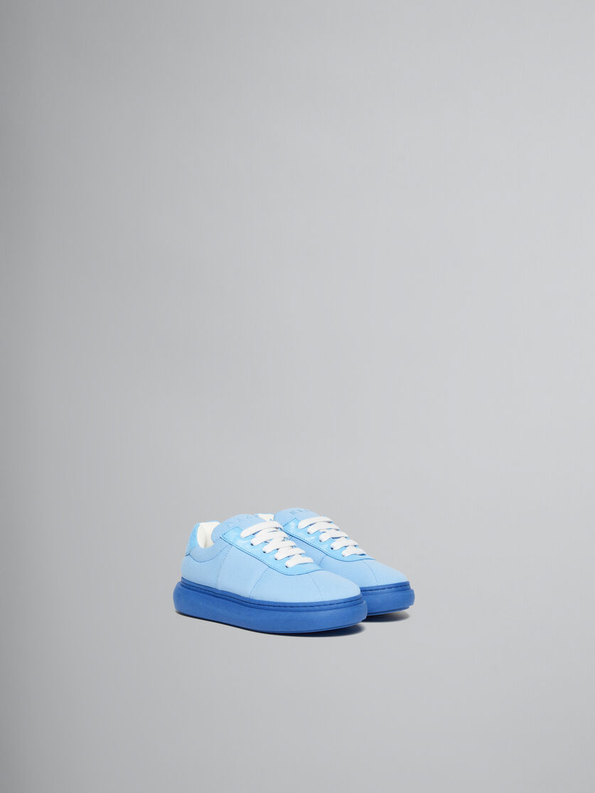 Hellblaue Sneakers aus gepolstertem Leder - KINDER - Image 2