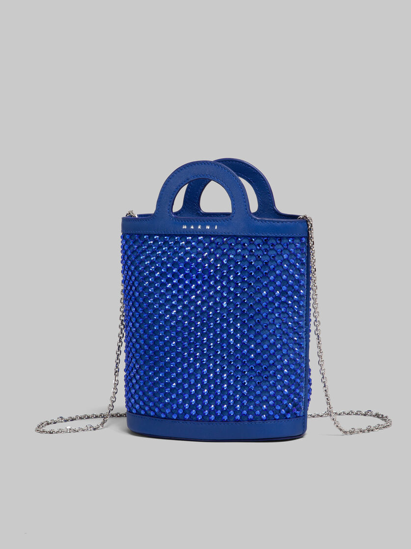 Blue rhinestone Tropicalia nano bucket bag - Pochette - Image 4