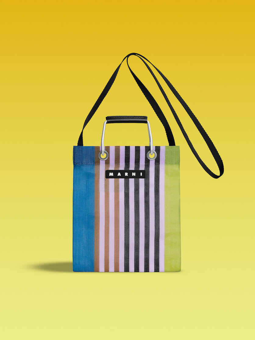 アストラルブルー MARNI MARKET MINI SHOULDER STRIPE BAG - ハンドバッグ - Image 1