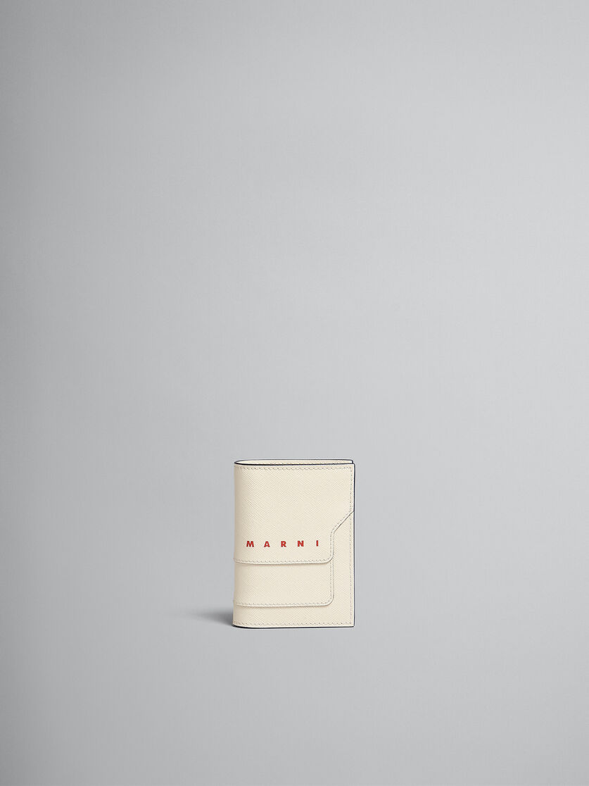 ブルー サフィアーノレザー二つ折りウォレット - 財布 - Image 1