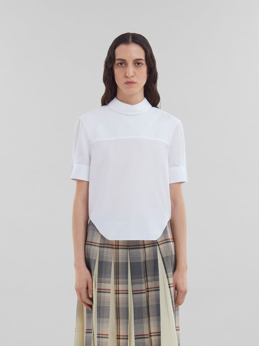 White organic poplin backwards shirt - Shirts - Image 2