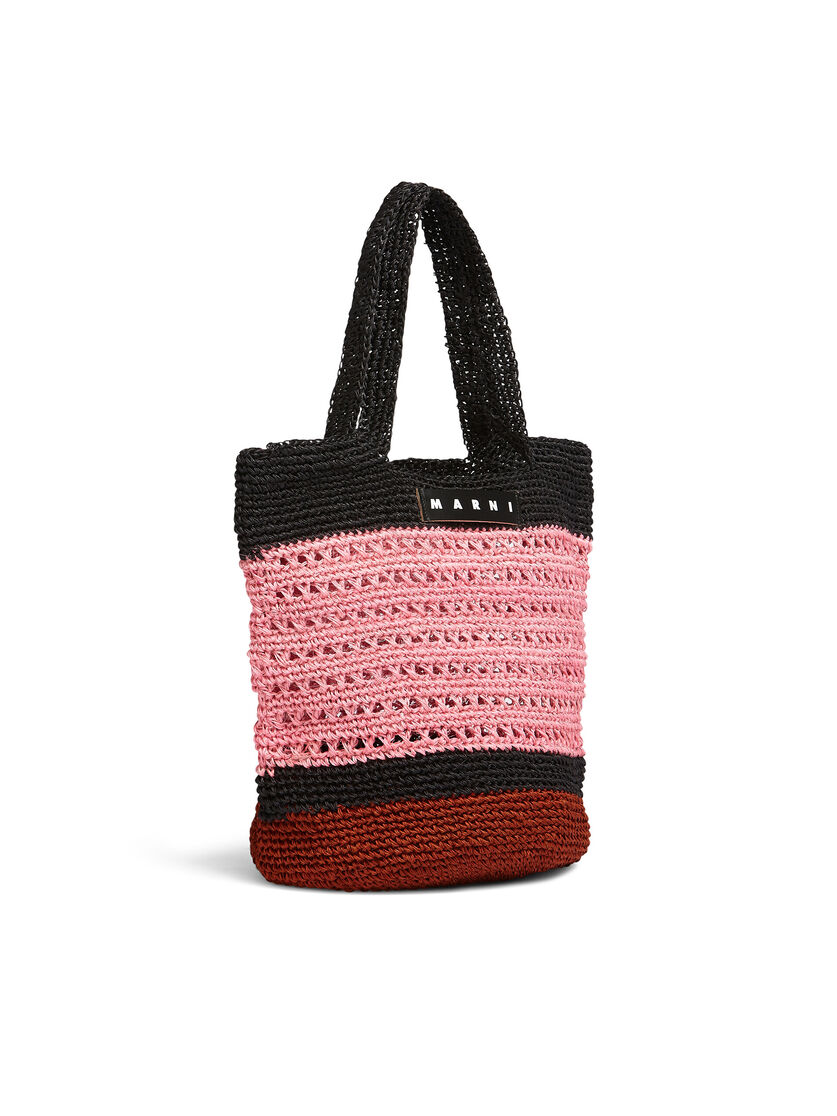 ピンク&ブラック 天然繊維製 MARNI  MARKET DRUMバッグ - ショッピングバッグ - Image 2