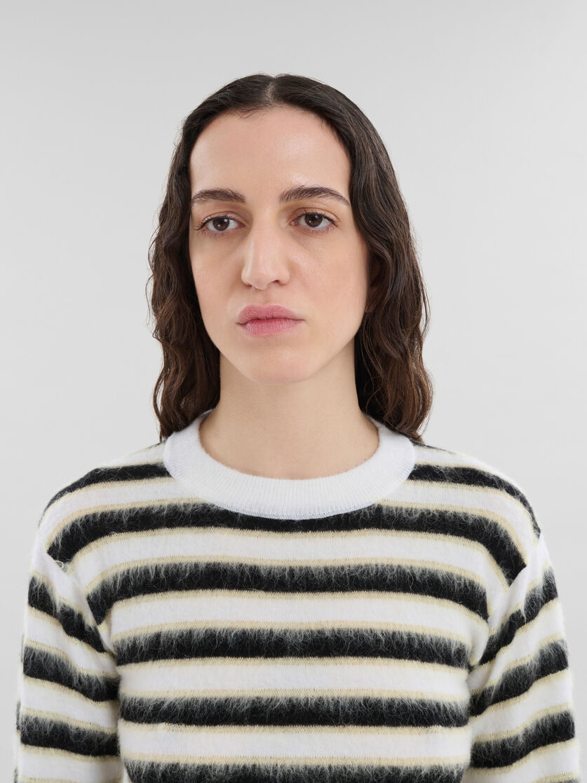Black and white striped wool-mohair jumper - Pullovers - Image 4