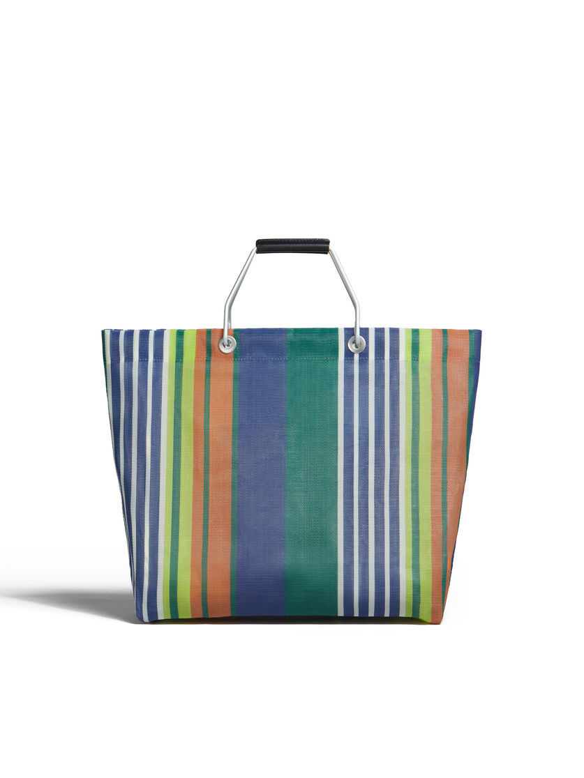 イリュージョンブルー MARNI MARKET STRIPE BAG - ショッピングバッグ - Image 3