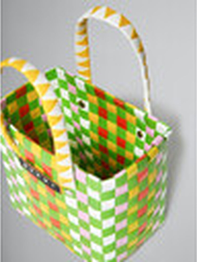 BASKET マルチカラーホワイト ポリプロピレンショッピングバッグ - ハンドバッグ - Image 5