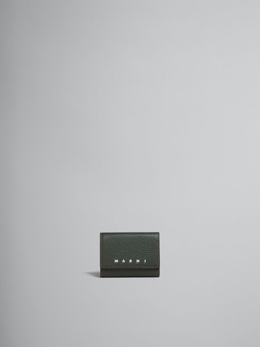 Portefeuille en cuir noir avec porte-clés - porte-clés - Image 1