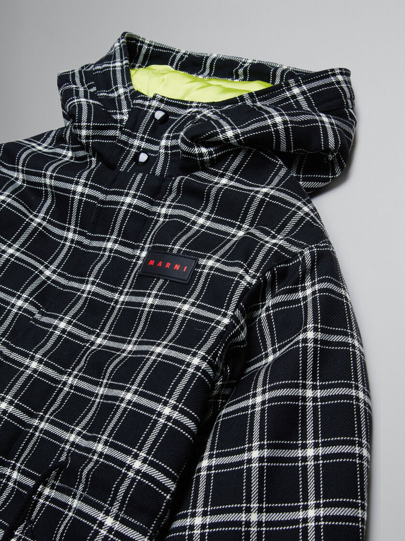 Checked flannel parka jacket - Jackets - Image 3