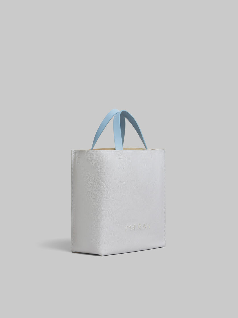 Mini-sac Museo Soft en cuir ivoire et marron avec effet raccommodé Marni - Sacs cabas - Image 5